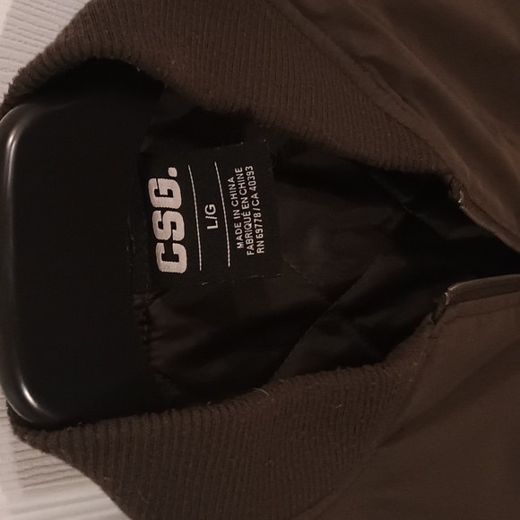 Mens Hunter Green CSG Bomber Jacket size Large - Picture 2 of 4